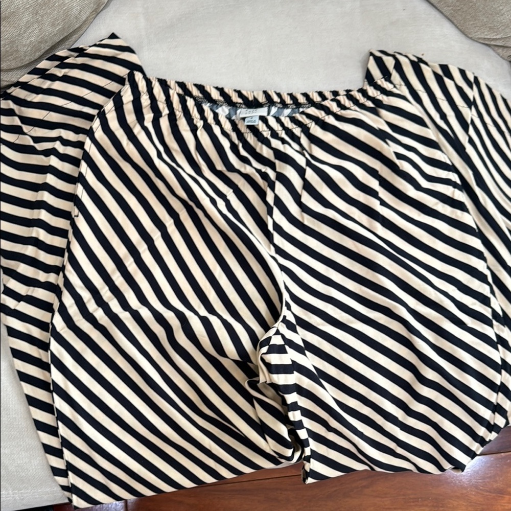 Black and White Striped Pants